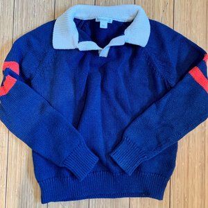 J. Crew Kids Crew Cuts Classic Knit Collared Sweater S 6-7 Preppy